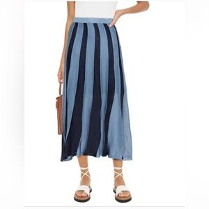 Sandro midi/maxi skirt blue shimmer